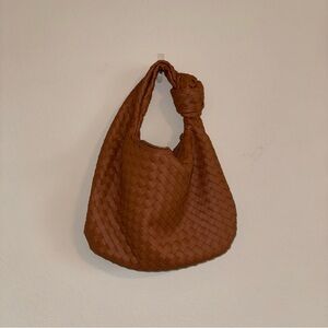 Tan Woven Tote Bag